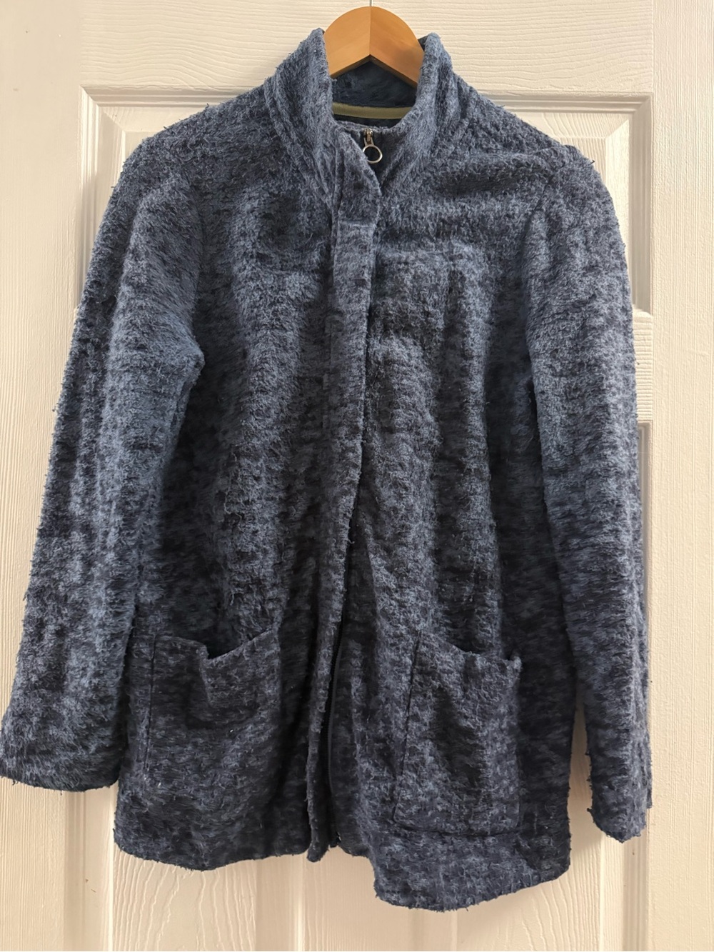 Nic + Zoe Textured Knit Full Zip Sweater Jacket Size PL